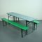 Vintage German Beer Table with Benches, Set of 3 6