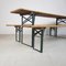 Vintage German Beer Table with Benches 4
