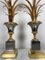 Mid-Century Ormolu Palm Leaves Table Lamps from Maison Charles, Set of 2 3