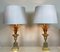 Mid-Century Ormolu Palmenblatt Tischlampen von Maison Charles, 2er Set 1