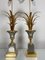 Mid-Century Ormolu Palm Leaves Table Lamps from Maison Charles, Set of 2, Image 7