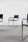 Sedia cantilever Bauhaus vintage in pelle nera, anni '60, set di 5, Immagine 19