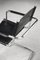 Vintage Bauhaus Cantilever Chair in Black Leather, 1960s, Set of 5, Image 6