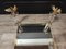 Neoclassical Glass Coffee Table and Gilded Bronze Eagles 3