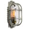 Mid-Century Industrial Sconce in Grey Metal and Glass from Industria Rotterdam 1