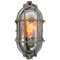 Mid-Century Industrial Sconce in Grey Metal and Glass from Industria Rotterdam 3