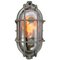 Mid-Century Industrial Sconce in Grey Metal and Glass from Industria Rotterdam, Image 3