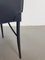 Vintage Italian Dining Chairs in Black Leather by Giancarlo Vegni & Gualtierotti Fasem, Set of 4 5