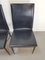 Vintage Italian Dining Chairs in Black Leather by Giancarlo Vegni & Gualtierotti Fasem, Set of 4 9