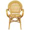 20th-Century Rattan and Bamboo Armchair, Image 1