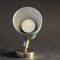 Mid-Century Brass and Green Adjustable Wall Lamp Sconce, 1950s, Image 7