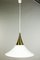 Glass & Brass Tulip Trumpet Mod 4498 Hanging Pendulum Light from Limburg, 1970s 8