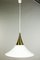 Glass & Brass Tulip Trumpet Mod 4498 Hanging Pendulum Light from Limburg, 1970s, Image 8
