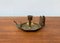 Vintage Brass Candle Holder with Matchbox Holder 13