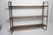 3 Black and Brown Solid Wood Trays String Wall Shelf, 1960s, Image 2