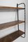3 Black and Brown Solid Wood Trays String Wall Shelf, 1960s, Image 14