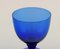 Blue Mouth Blown Art Glass Wine Glasses by Monica Bratt for Reijmyre, Set of 4 5