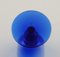 Blue Mouth Blown Art Glass Shot Glasses by Monica Bratt for Reijmyre, Set of 4 4