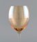 Copas de vino tinto escandinavas grandes de vidrio artístico, años 80. Juego de 5, Imagen 5