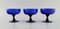 Bicchieri in vetro soffiato a bocca blu di Monica Bratt per Reijmyre, set di 9, Immagine 4