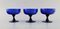 Blue Mouth Blown Art Glass by Monica Bratt for Reijmyre, Set of 9 4