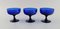 Blue Mouth Blown Art Glass by Monica Bratt for Reijmyre, Set of 9, Image 3