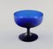 Vaso de vidrio soplado artístico azul de Monica Bratt para Reijmyre. Juego de 9, Imagen 5