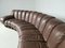 DS-600 Brown Leather Modular Sofa from De Sede, 1970s, Set of 14 9