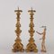 Carved & Gilded Wood Candle Holders, Set of 2 2