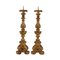 Carved & Gilded Wood Candle Holders, Set of 2 1