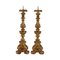 Carved & Gilded Wood Candle Holders, Set of 2, Image 1