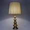 Brass Colored Porcelain Table Lamp from Bergboms, Sweden, 1960s 2