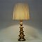 Brass Colored Porcelain Table Lamp from Bergboms, Sweden, 1960s 5