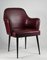 Chair Armchair in Bordeaux Leather Patch Italy 1970 7