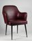 Chair Armchair in Bordeaux Leather Patch Italy 1970, Image 7