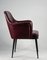 Chair Armlehnstuhl aus Bordeaux Leder Patch Italien 1970 6