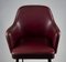 Chair Armchair in Bordeaux Leather Patch Italy 1970 8