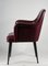 Chair Armlehnstuhl aus Bordeaux Leder Patch Italien 1970 3