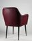 Chair Armchair in Bordeaux Leather Patch Italy 1970, Image 5