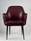 Chair Armchair in Bordeaux Leather Patch Italy 1970 1