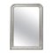 Neoklassizistischer rechteckiger Spiegel aus Silber & handgeschnitztem Holz 1