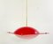 Mid-Century Red Acrylic Glass Suspension Lamp, Italy, 1970s 2