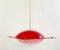 Mid-Century Red Acrylic Glass Suspension Lamp, Italy, 1970s, Image 2
