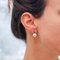 Pearl, Emerald, Diamond & 14 Karat Rose Gold Stud Earrings 4