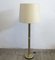 Brass Floor Lamp with Fabric Shade, 1960s 1