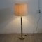 Brass Floor Lamp with Fabric Shade, 1960s 2