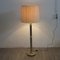 Brass Floor Lamp with Fabric Shade, 1960s, Image 2