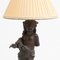 Early 20th Century Bronze and Wood Table Lamp, Image 3