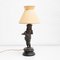 Early 20th Century Bronze and Wood Table Lamp, Image 4
