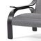 Fauteuil Woodline en Tissu Gris par Marco Zanuso pour Cassina 5